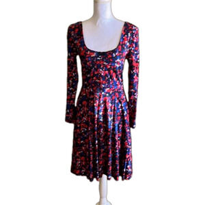 HD in Paris Saraid Red Blue Long Sleeve Dress